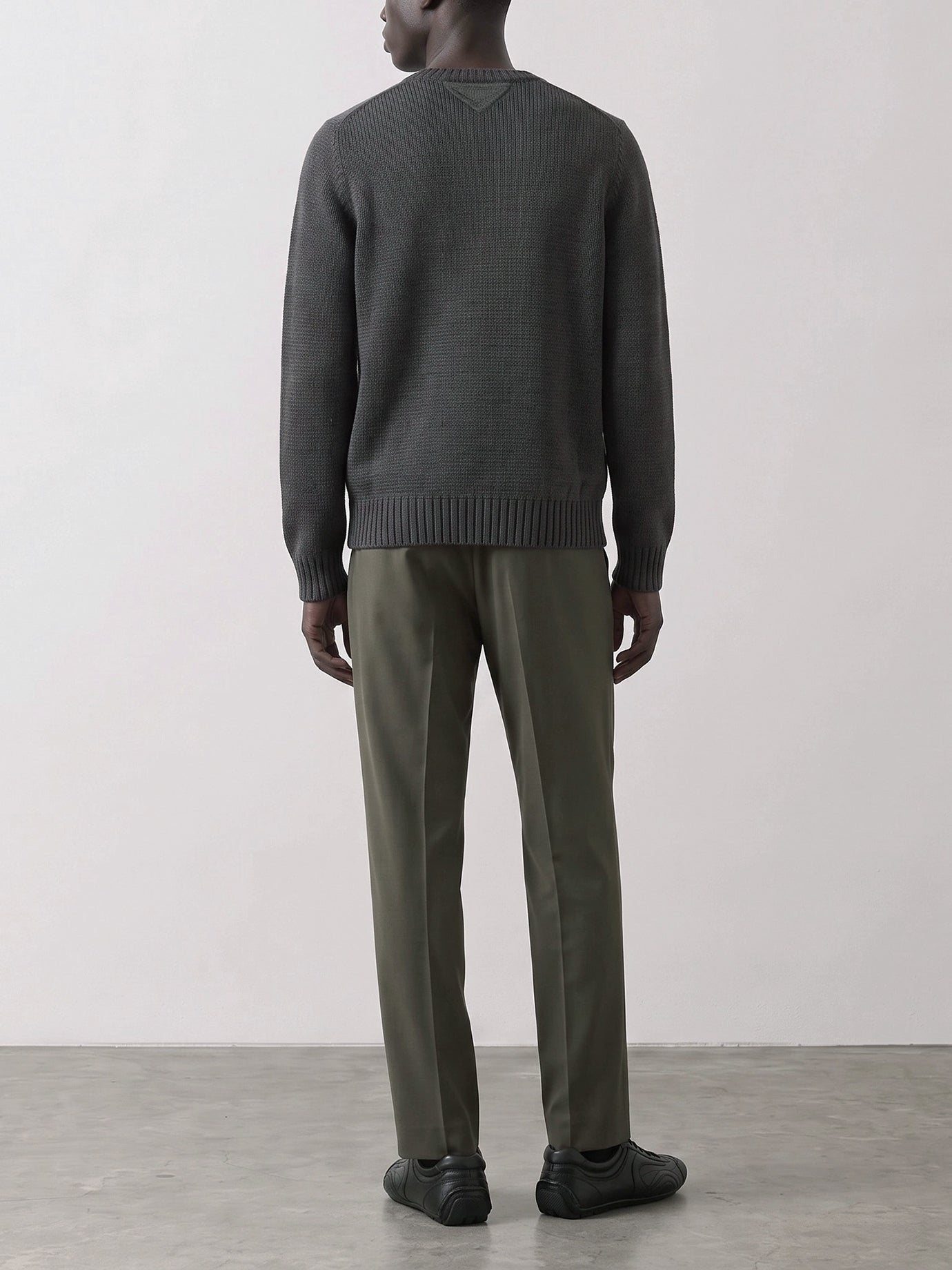 Crewneck sweaters Solid colour  Grey - Prada Men | PDP | VIETTI Online Store | Zoom-Modal_3
