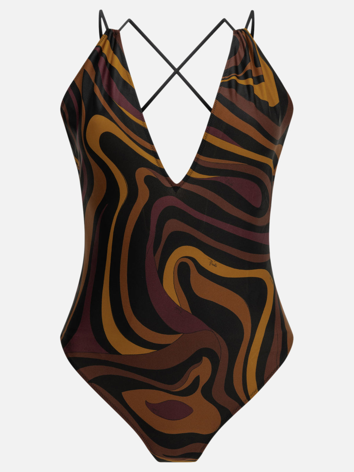 Pucci "Marmo" One-Piece Swimsuit Bordeaux