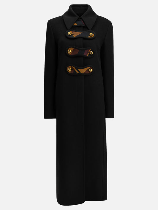 Pucci Long wool coat Black

