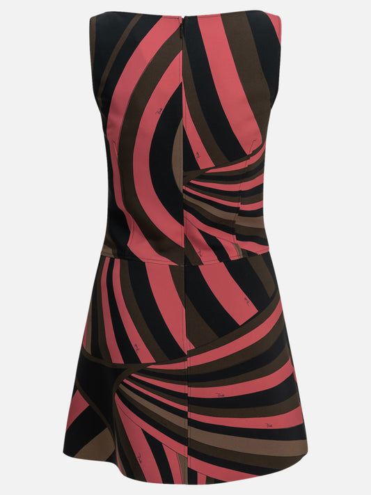 Pucci "Iride" Short Dress Brown

