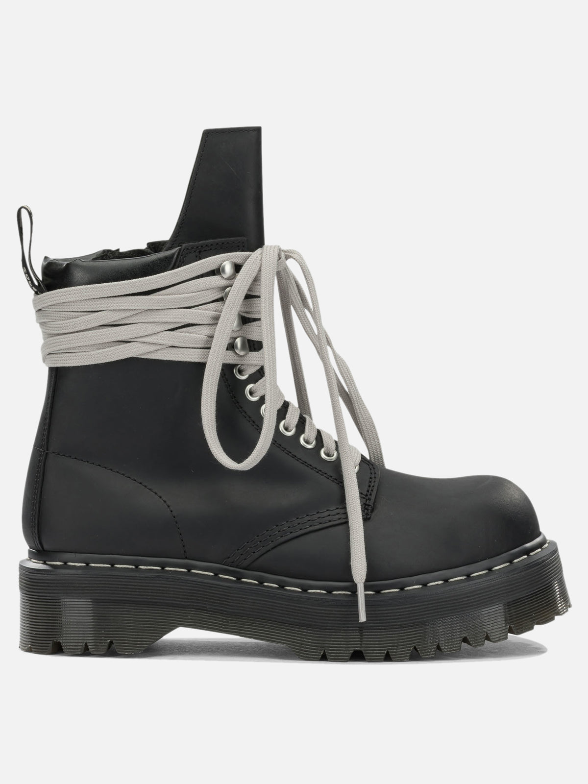 Rick Owens "Rick Owens x Dr. Martens - Quad Sole Steel" Zip-Up Ankle Boots Black

