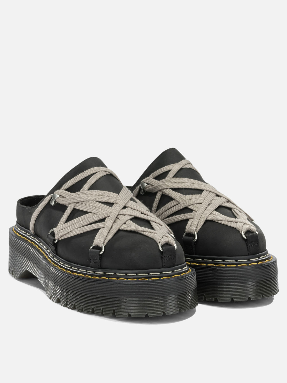Rick Owens "Rick Owens x Dr. Martens - Quad Sole Megalace" Mules Black

