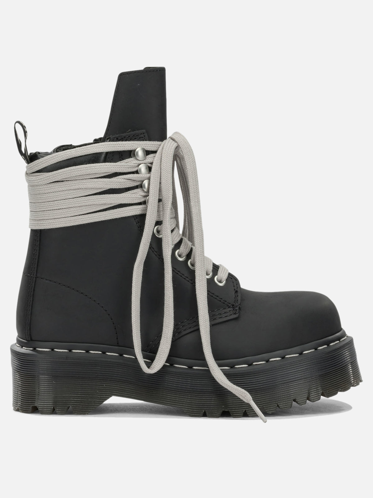 Rick Owens "Rick Owens x Dr. Martens - Quad Sole Steel" Zip-Up Ankle Boots Black

