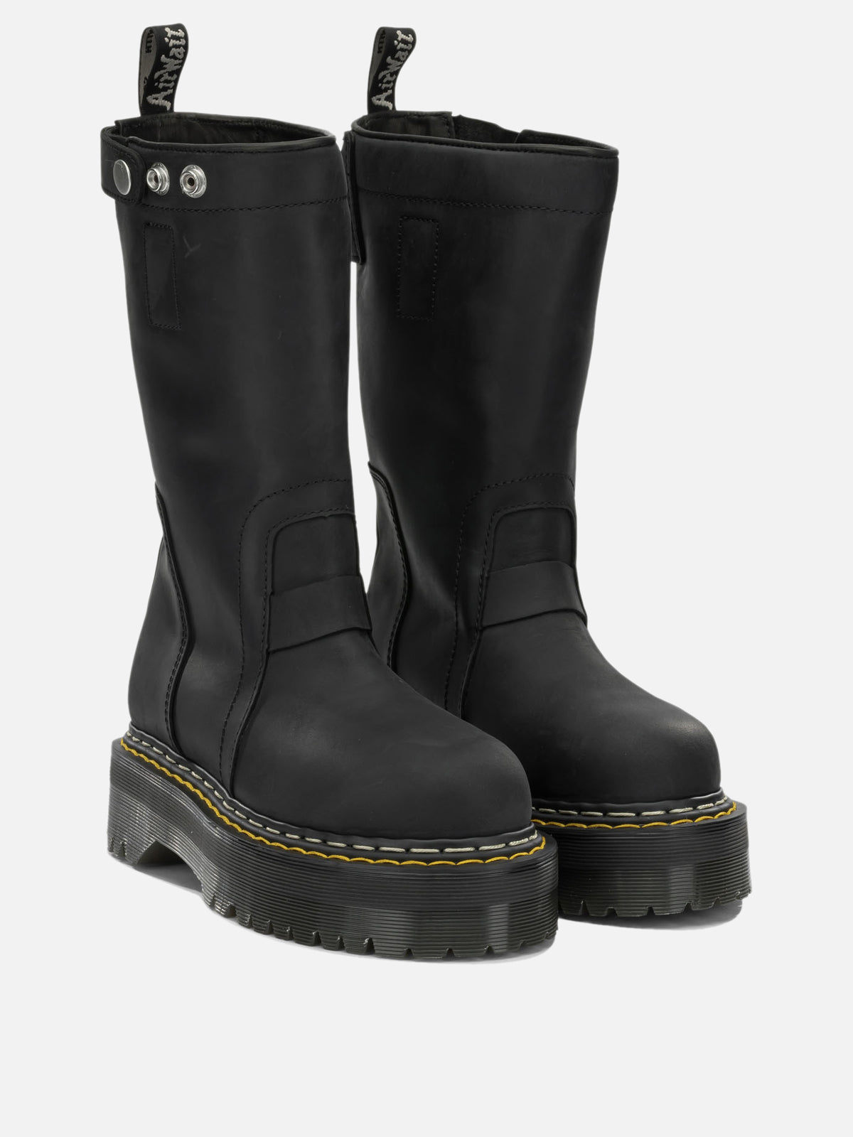 Rick Owens "Rick Owens x Dr. Martens - Quad Sole" Pull-On Ankle Boots Black - VIETTI
