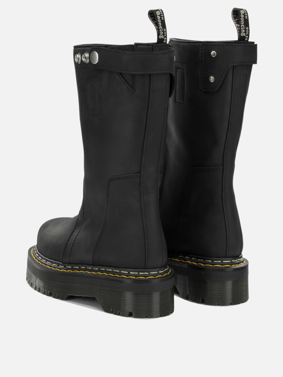 Rick Owens "Rick Owens x Dr. Martens - Quad Sole" Pull-On Ankle Boots Black - VIETTI