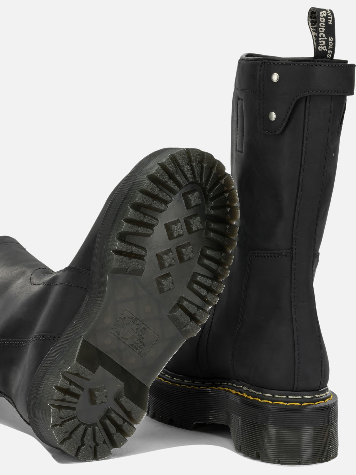 Rick Owens "Rick Owens x Dr. Martens - Quad Sole" Pull-On Ankle Boots Black - VIETTI