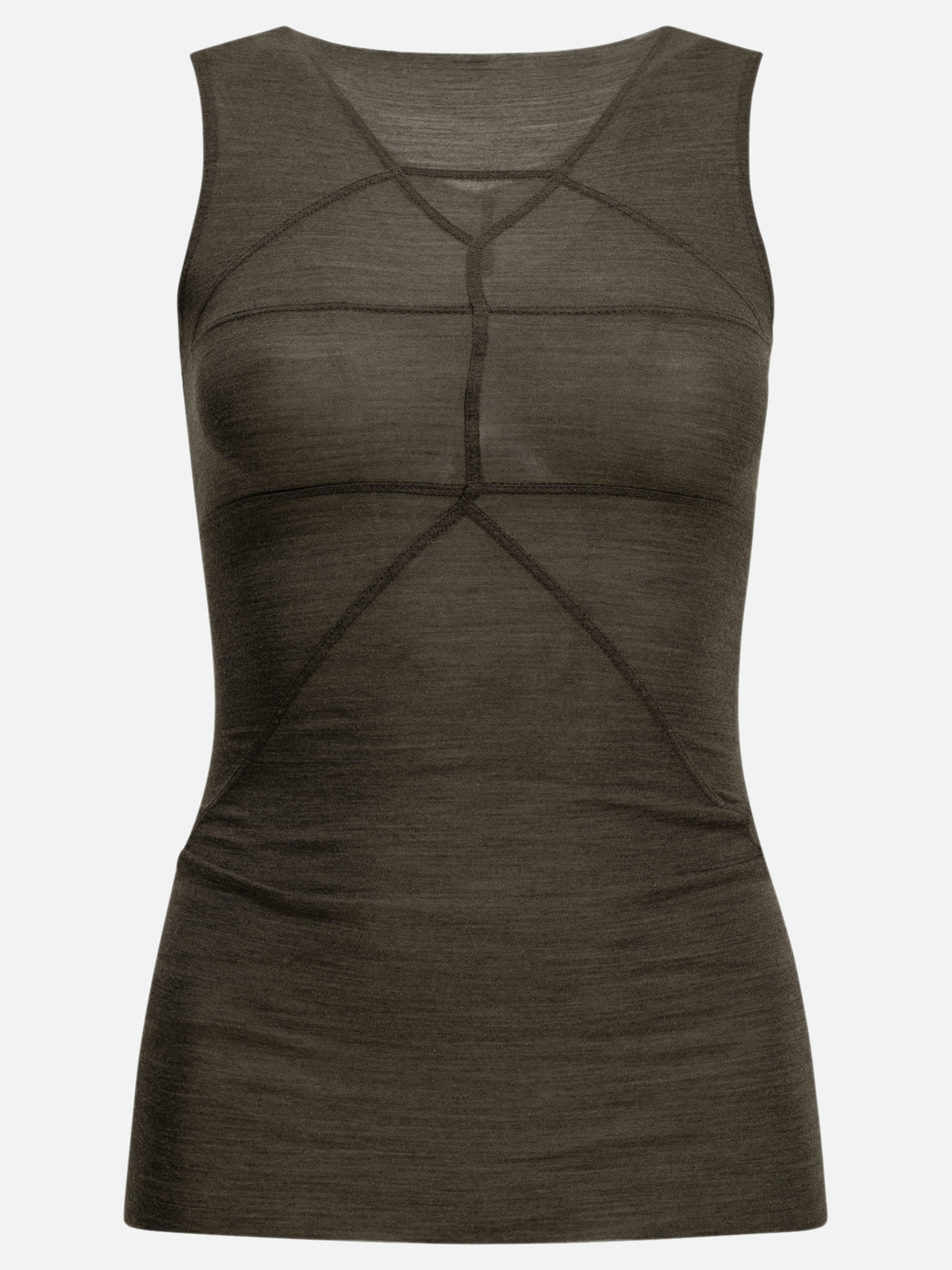 Rick Owens "Temple T" Tank Top Grey

