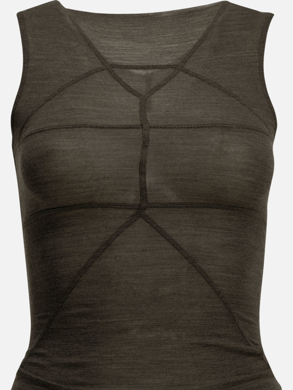 Rick Owens Canotta "Temple T" Grigio - VIETTI