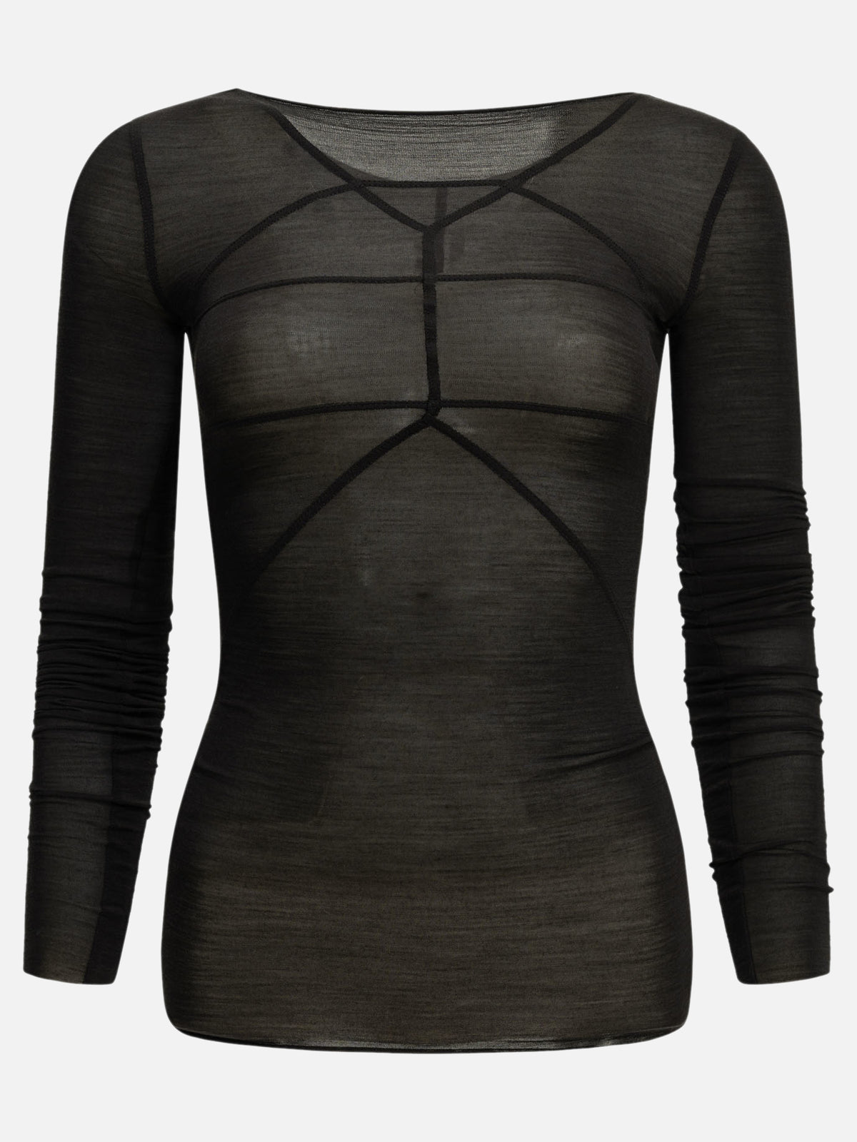 Rick Owens "LS Temple T" Casual Top Black

