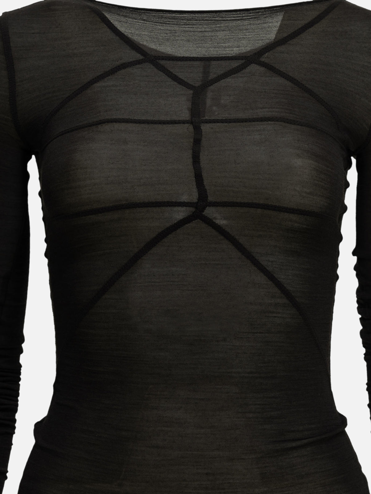 Rick Owens Top casual "LS Temple T" Nero - VIETTI