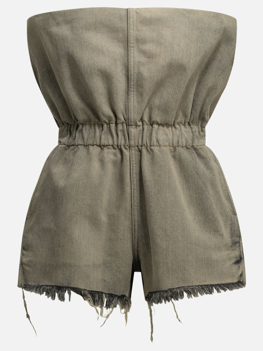 Rick Owens "Crater" Shorts with Elastic Waistband Light blue


