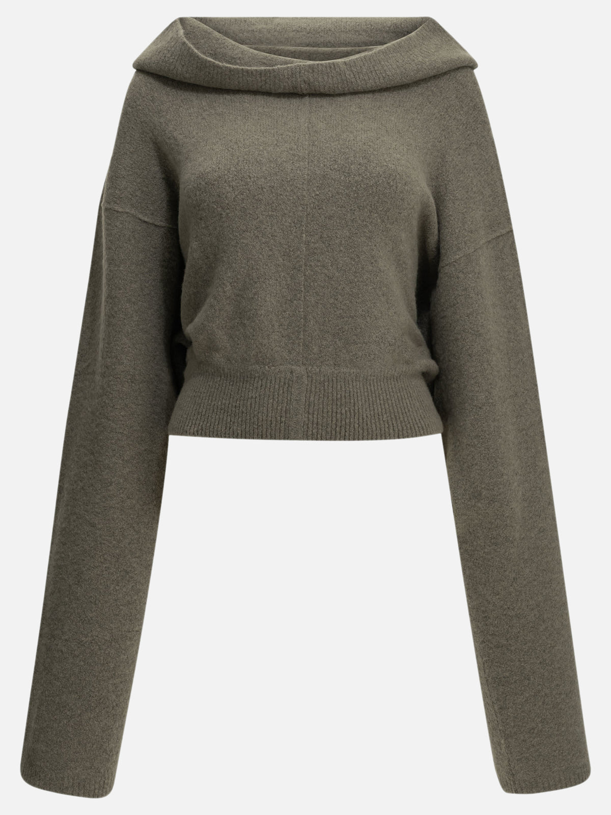 Rick Owens Maglione con cappuccio in misto cashmere Grigio - VIETTI