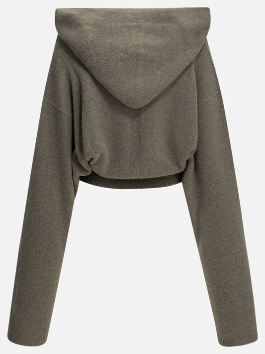 Rick Owens Cashmere-blend hooded sweater Grey

