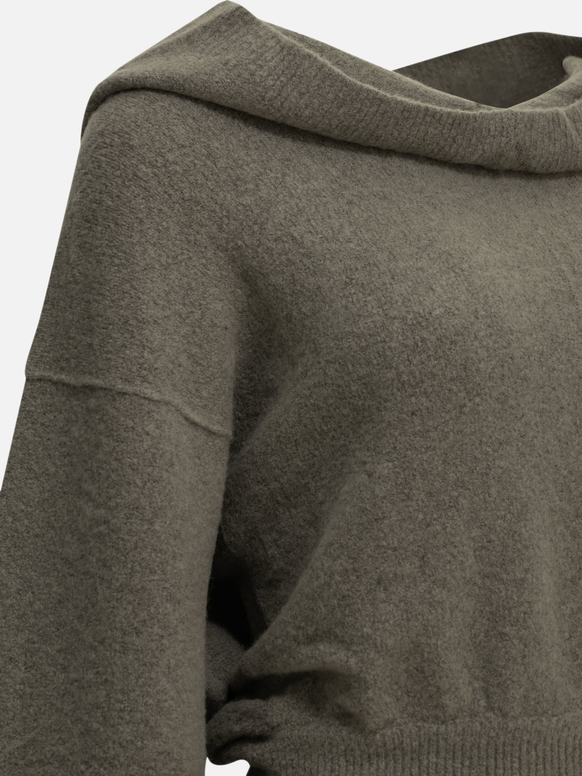 Rick Owens Maglione con cappuccio in misto cashmere Grigio - VIETTI