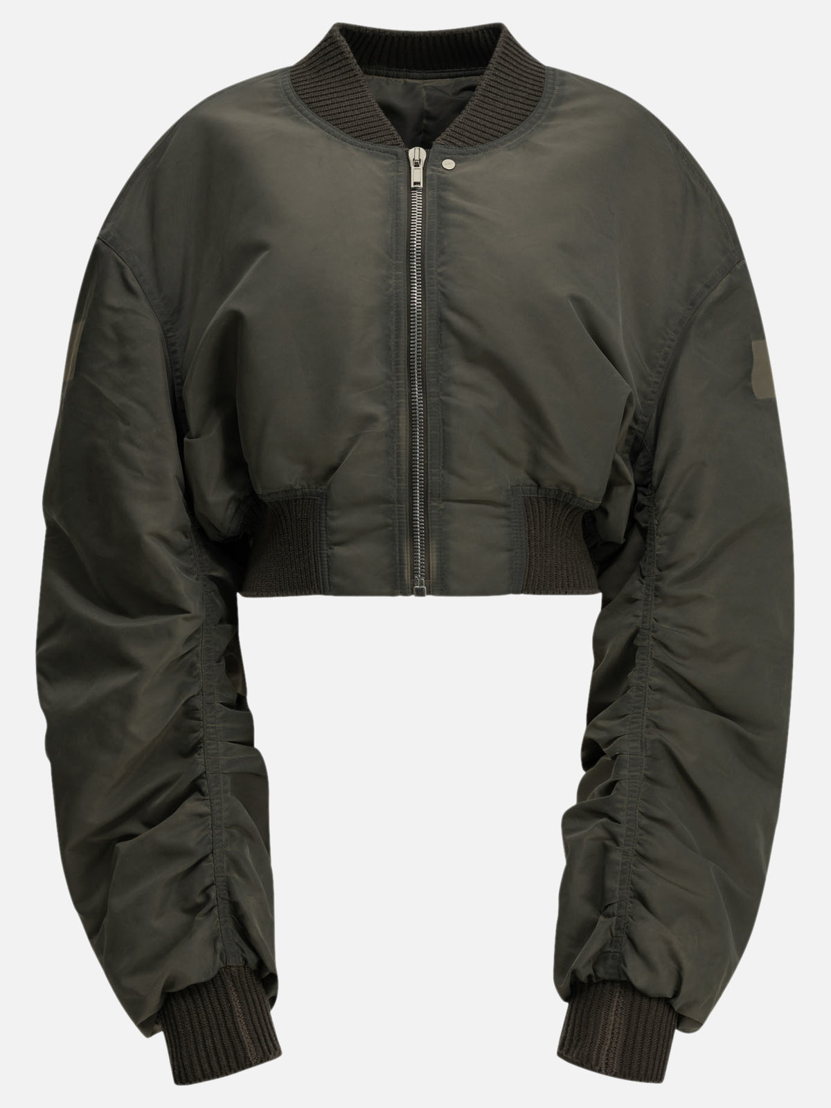 Rick Owens "Secchia Cropped Flight" Bomber Jacket Grey


