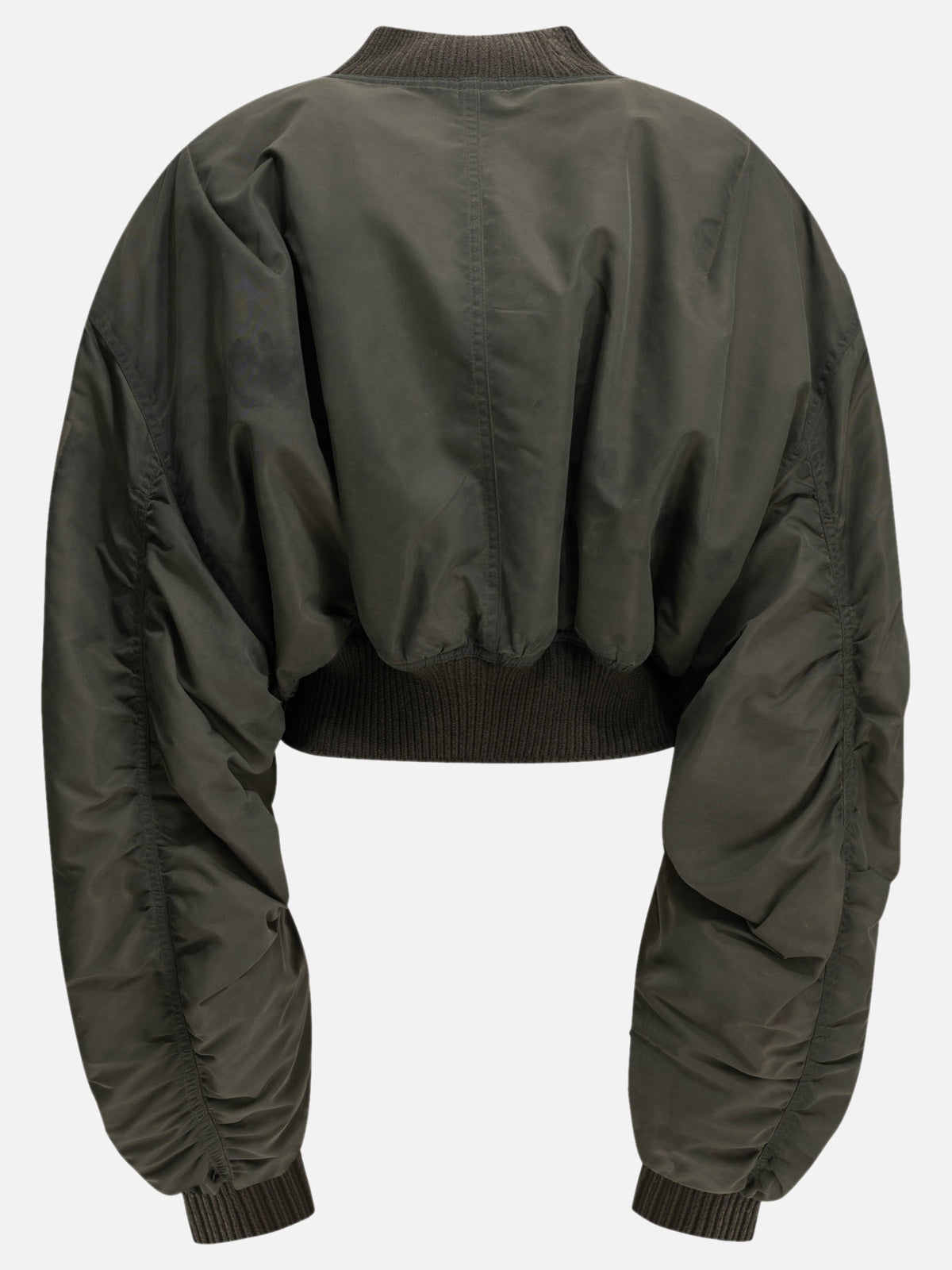 Rick Owens "Secchia Cropped Flight" Bomber Jacket Grey - VIETTI