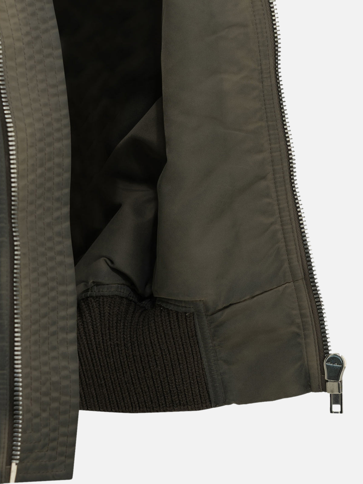 Rick Owens "Secchia Cropped Flight" Bomber Jacket Grey

