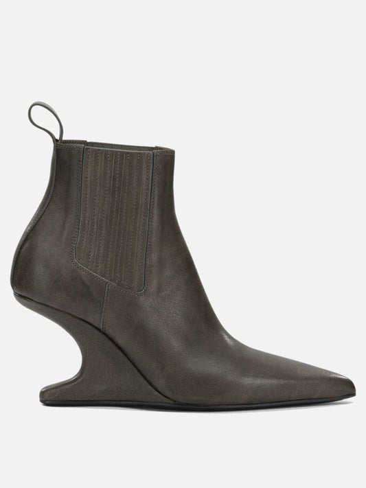 Rick Owens "Cantilever 80MM" Pull-On Ankle Boots Black


