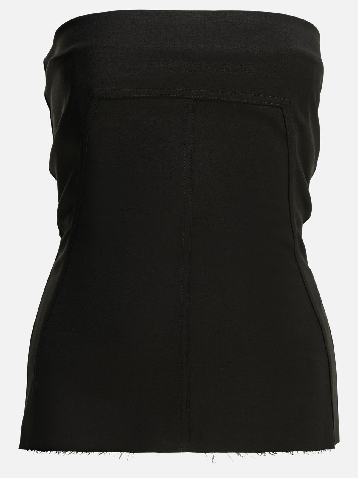 Rick Owens Wool crepe bustier top Black