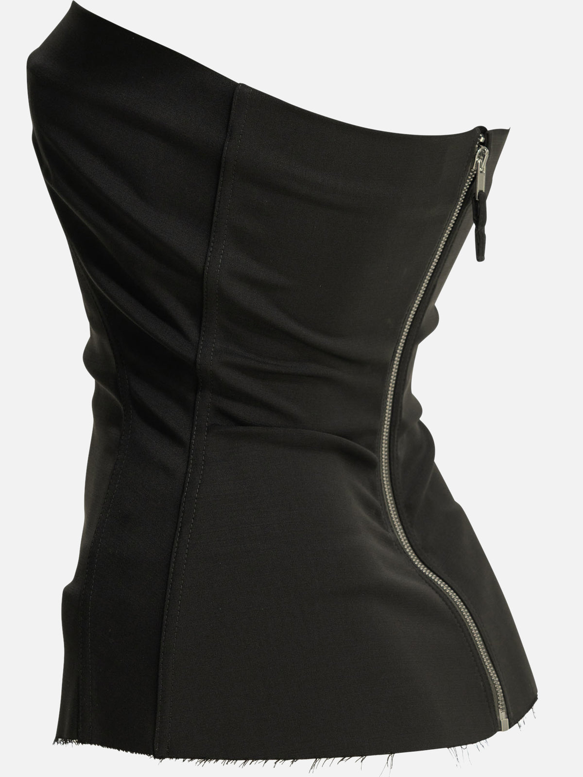 Rick Owens Wool crepe bustier top Black