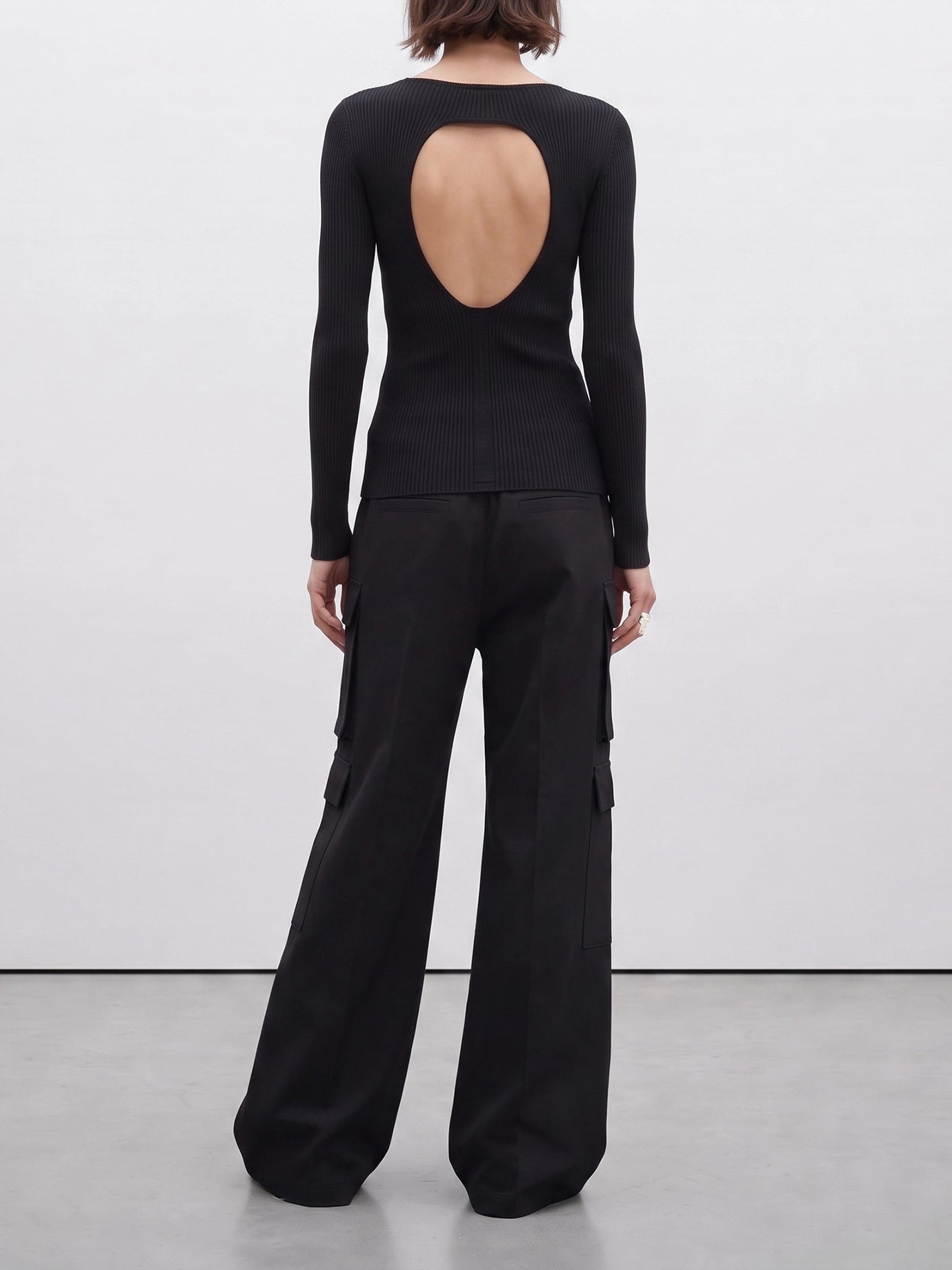 Cargo & parachute trousers Solid colour  Black - Rick Owens Women | PDP | VIETTI Online Store | thumbnail_3