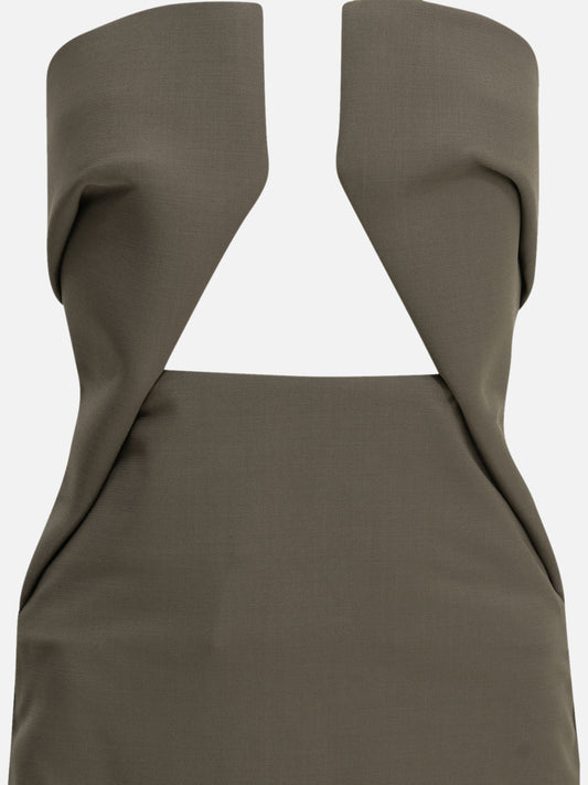 Rick Owens "Prong" Long Dress Grey

