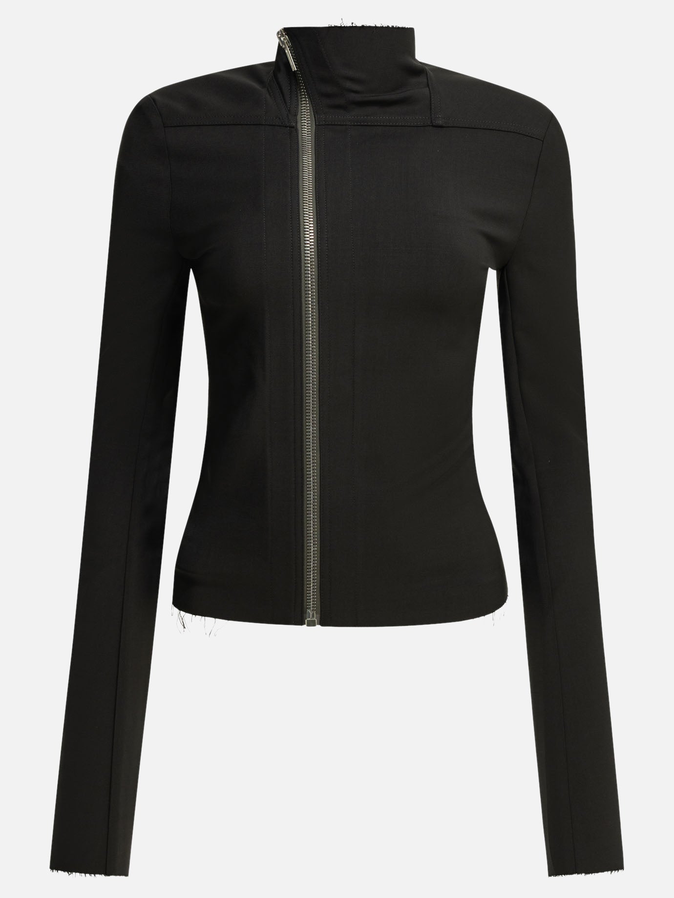 Felpe con zip Solid colour  Nero - Rick Owens Donna | PDP | VIETTI Online Store | thumbnail