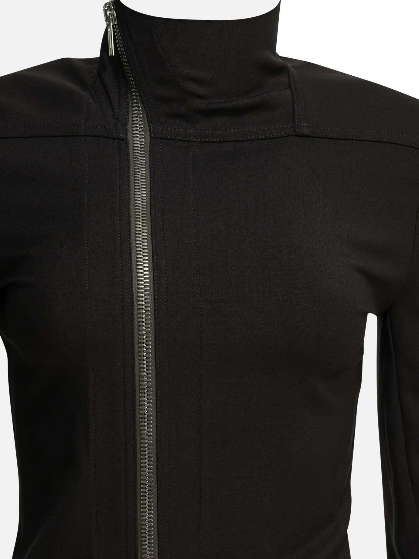 Felpe con zip Solid colour  Nero - Rick Owens Donna | PDP | VIETTI Online Store | thumbnail_5