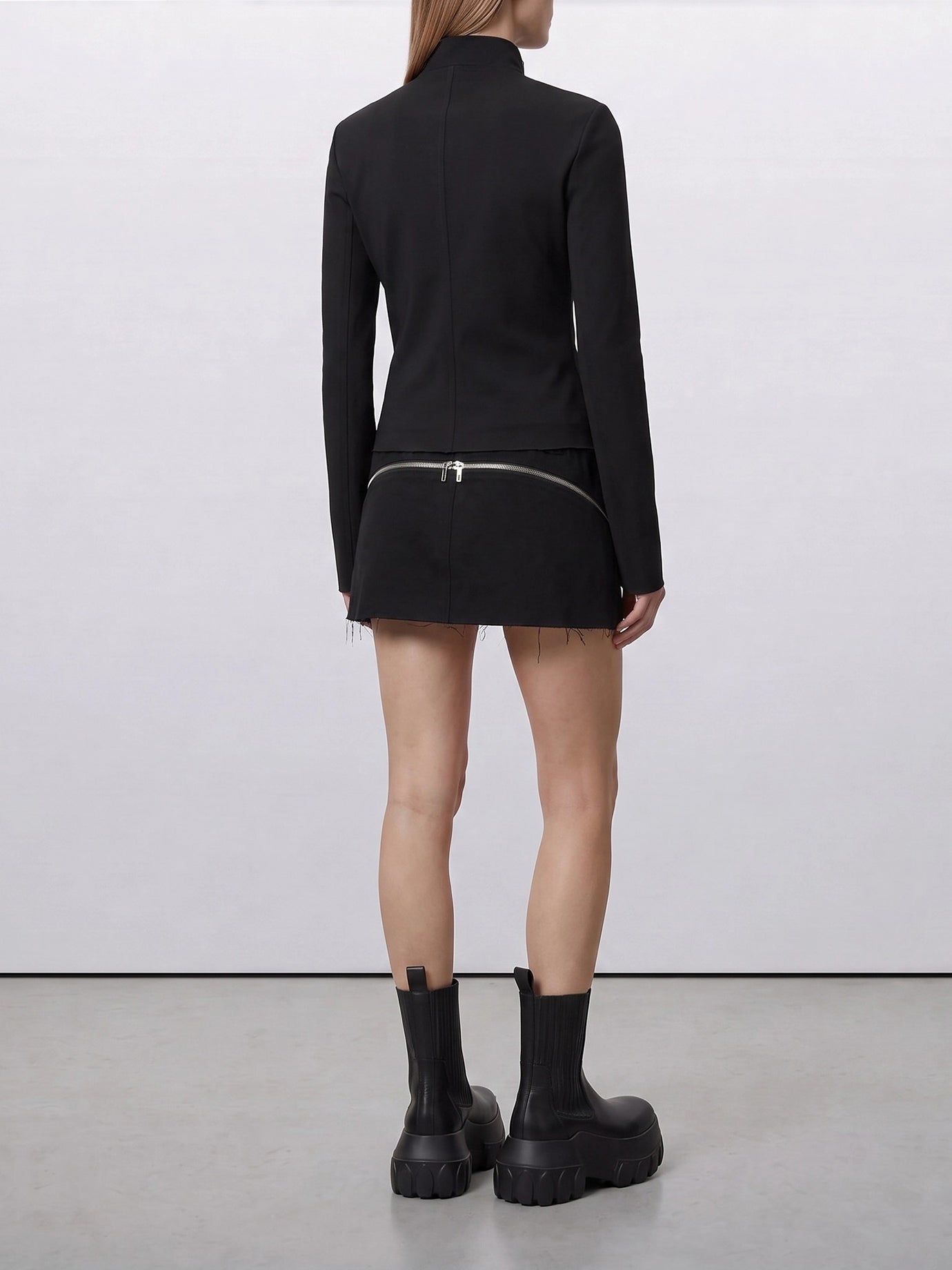 Felpe con zip Solid colour  Nero - Rick Owens Donna | PDP | VIETTI Online Store | Zoom-Modal_3

