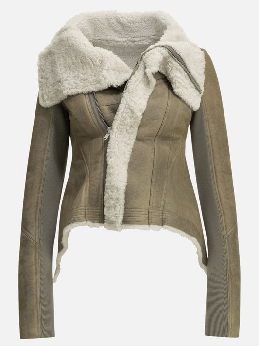 Rick Owens "Naska" Shearling Jacket Grey

