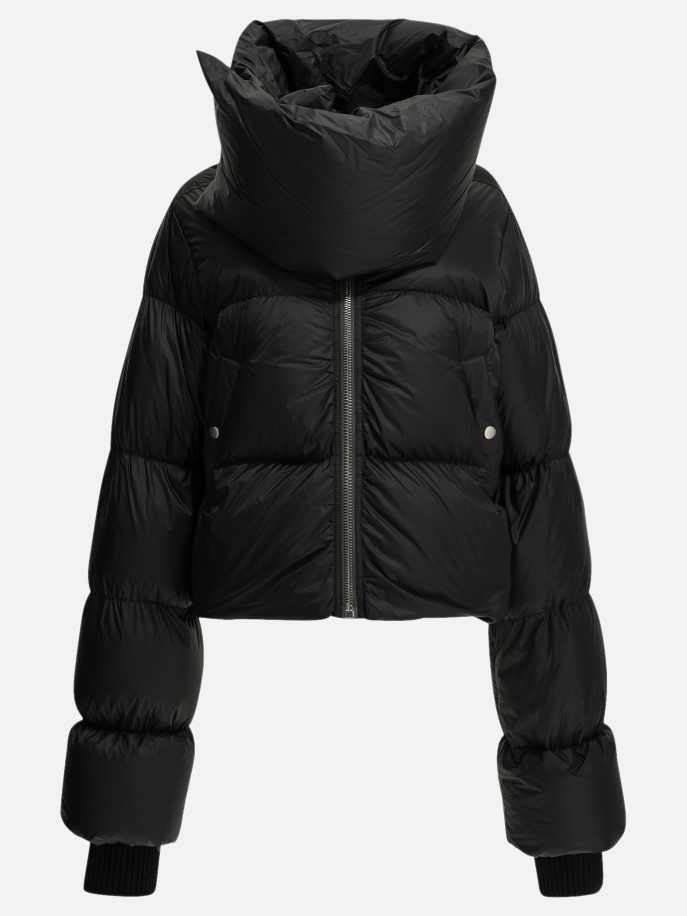 Rick Owens "Funnel Neck" Short Down Jacket Black - VIETTI