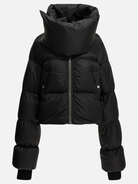Rick Owens "Funnel Neck" Short Down Jacket Black

