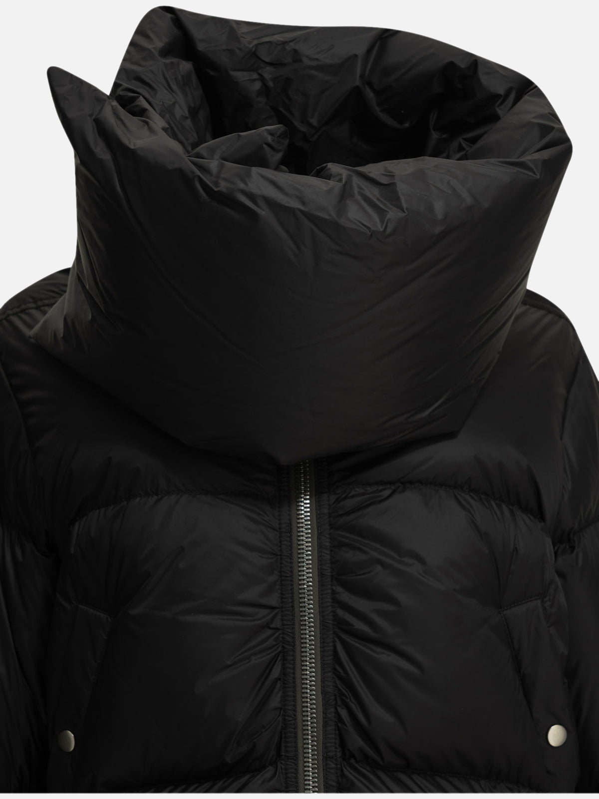 Rick Owens "Funnel Neck" Short Down Jacket Black - VIETTI
