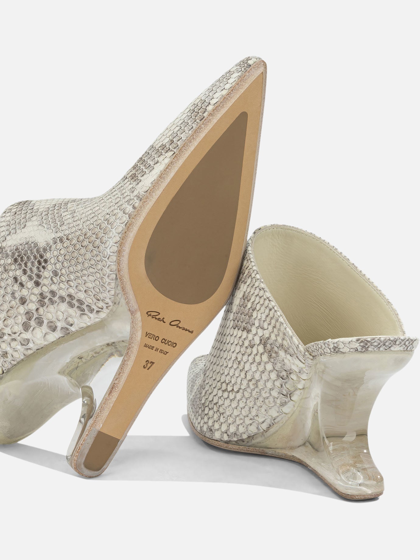 Rick Owens "Cantilever 8MM" Mules Beige - VIETTI