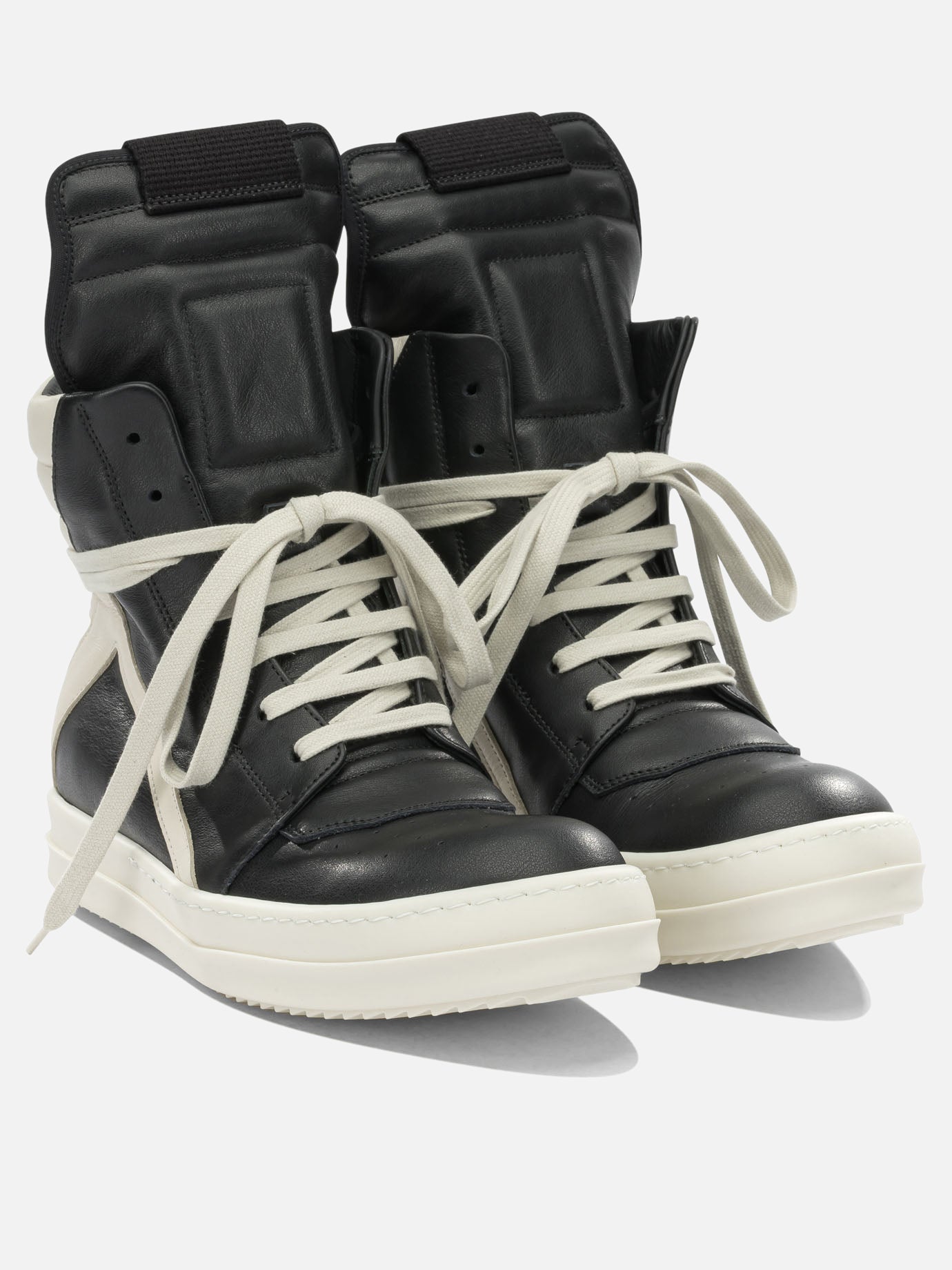 High top sneakers 100% cow leather - 100% thermoplastic rubber  Black - Rick Owens Women | PDP | VIETTI Online Store | Zoom-Modal_2

