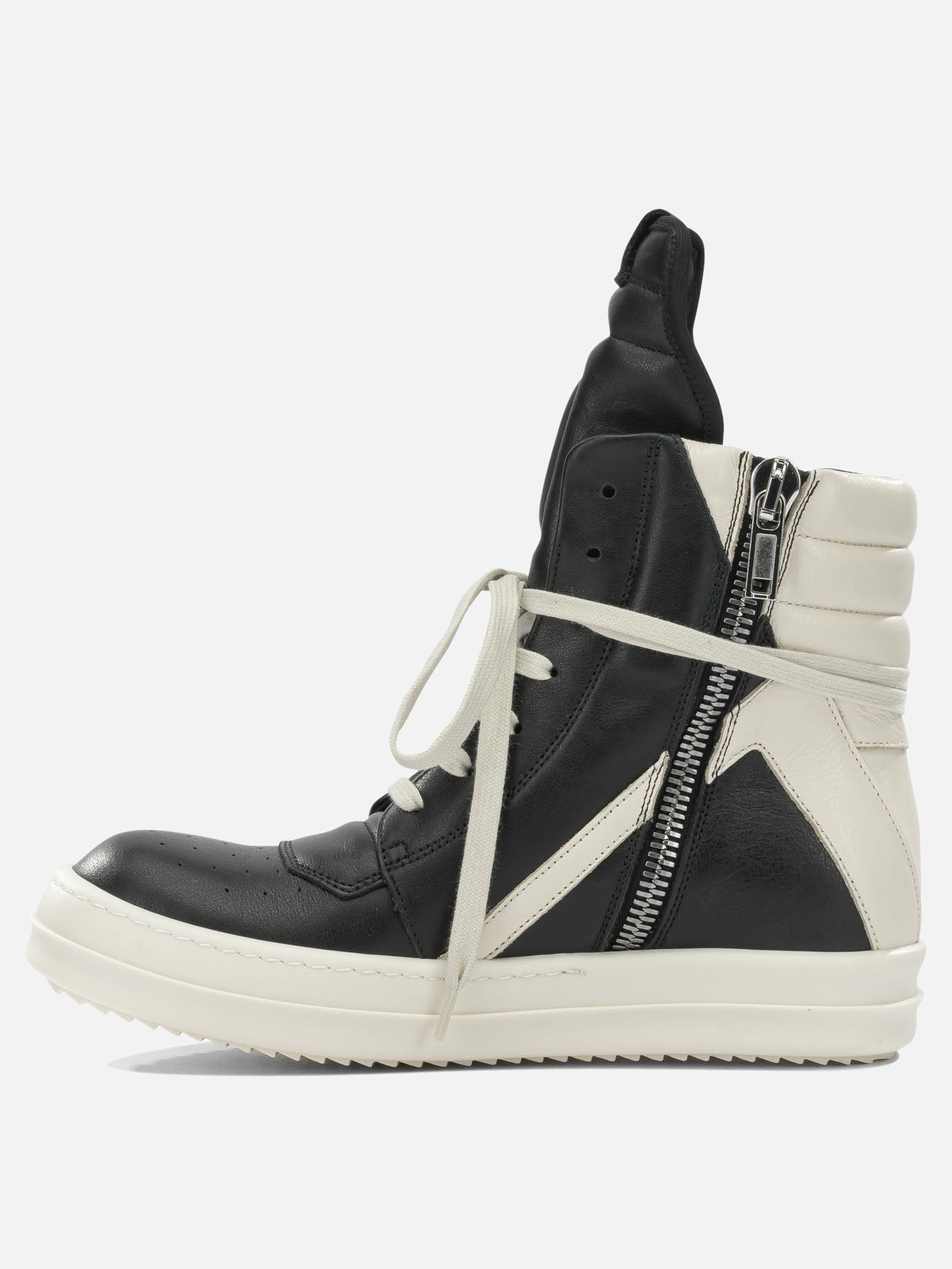 High top sneakers 100% cow leather - 100% thermoplastic rubber  Black - Rick Owens Women | PDP | VIETTI Online Store | Zoom-Modal_3
