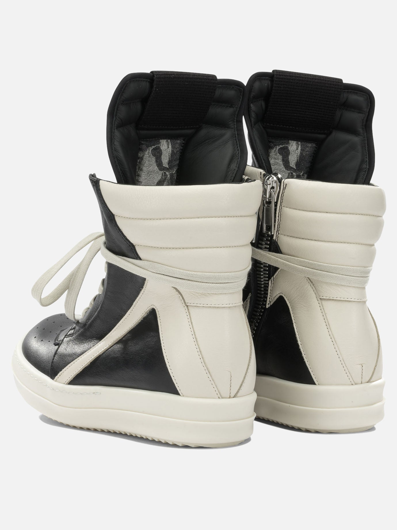 High top sneakers 100% cow leather - 100% thermoplastic rubber  Black - Rick Owens Women | PDP | VIETTI Online Store | thumbnail_4