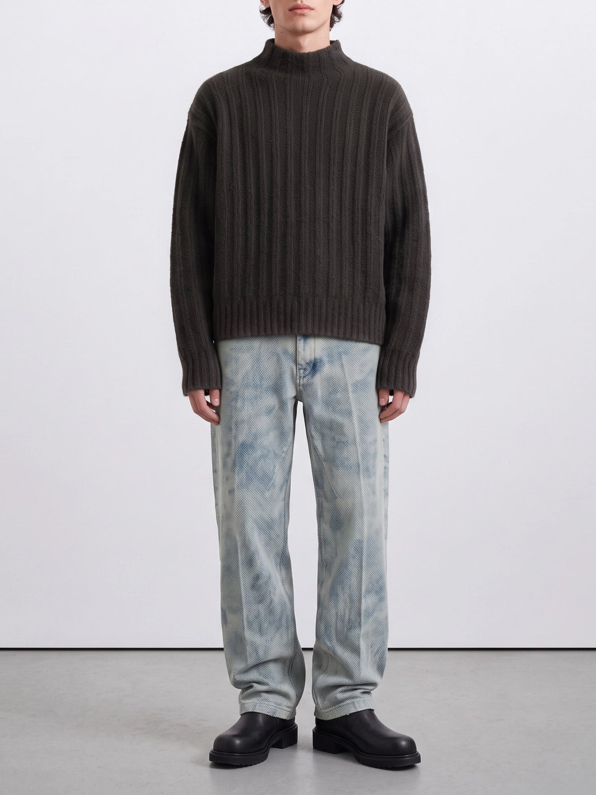 Rick Owens "Geth" Wide-Leg Jeans Light blue