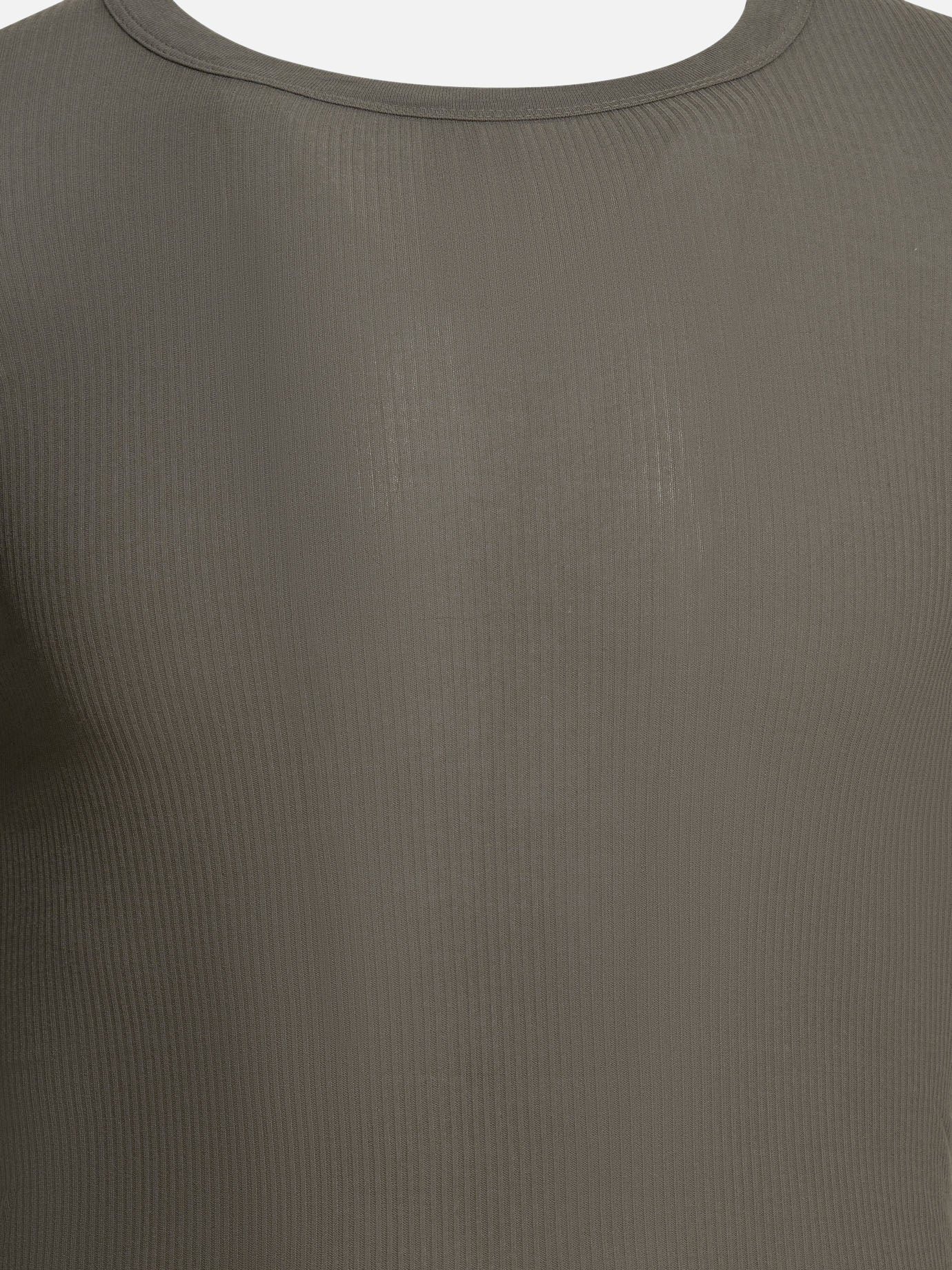 Round neck t-shirts Solid colour  Grey - Rick Owens Men | PDP | VIETTI Online Store | Zoom-Modal_3
