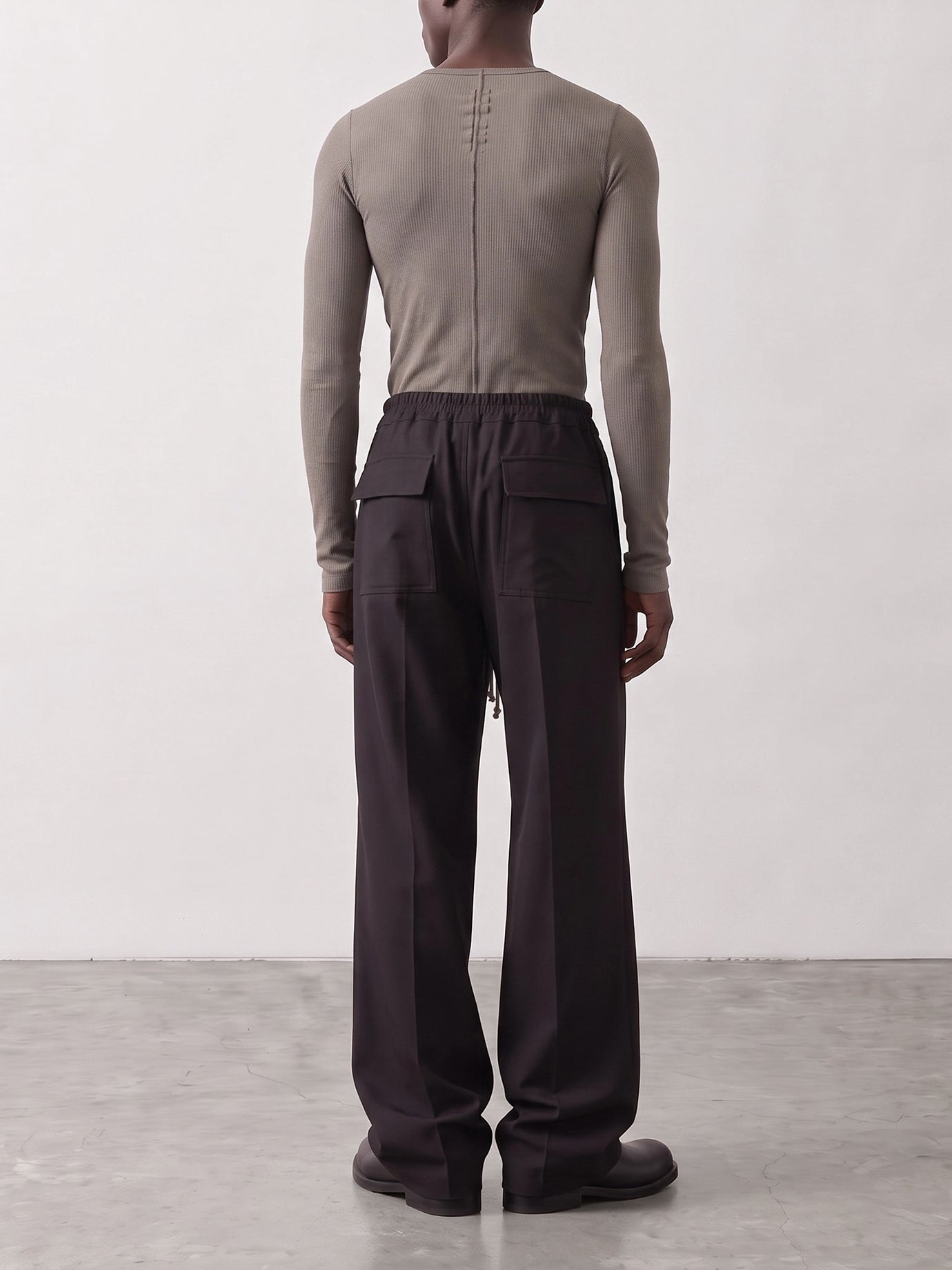 Round neck t-shirts Solid colour  Grey - Rick Owens Men | PDP | VIETTI Online Store | Zoom-Modal_3
