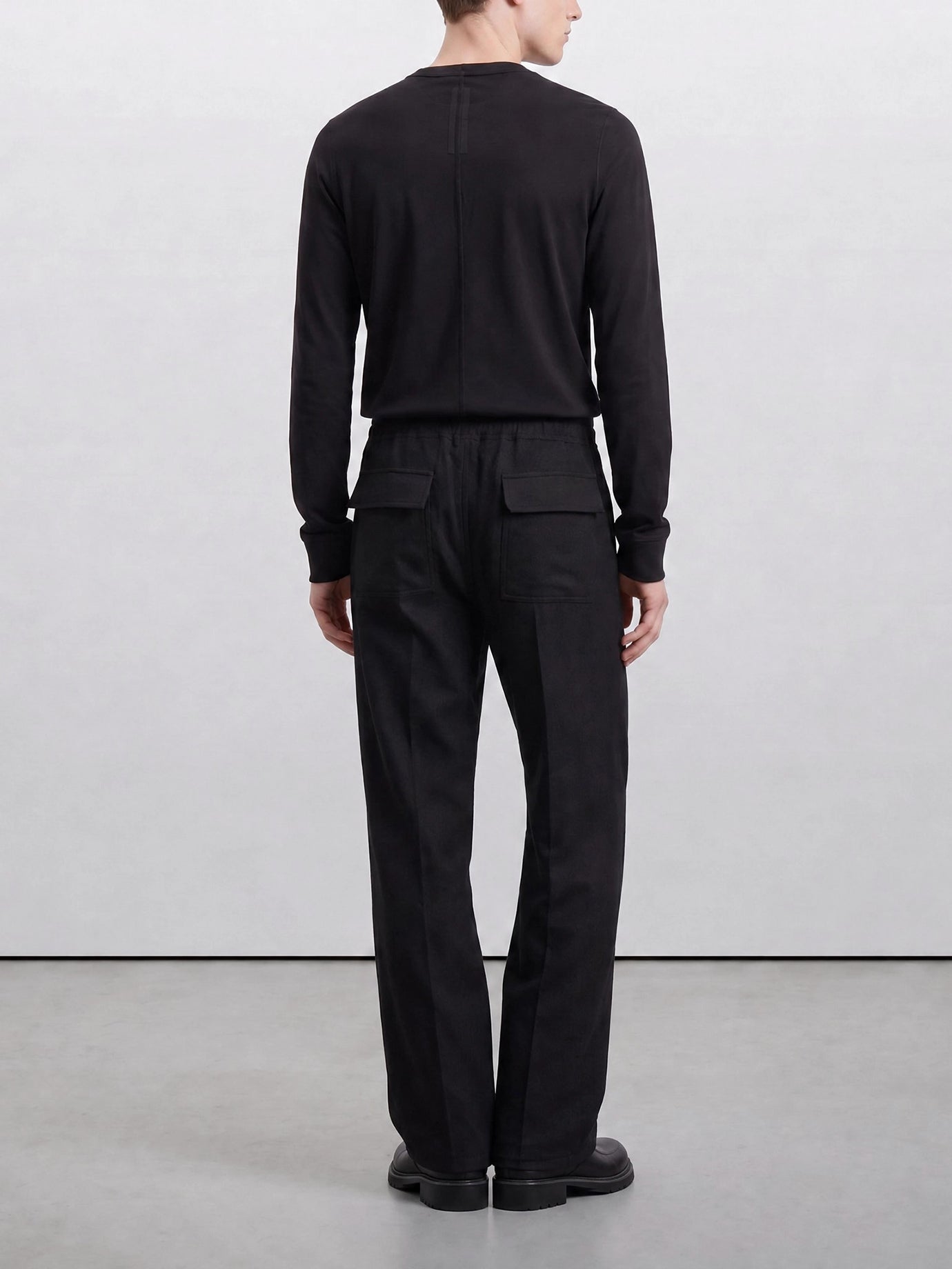 T-shirt girocollo Solid colour  Nero - Rick Owens Uomo | PDP | VIETTI Online Store | Zoom-Modal_3
