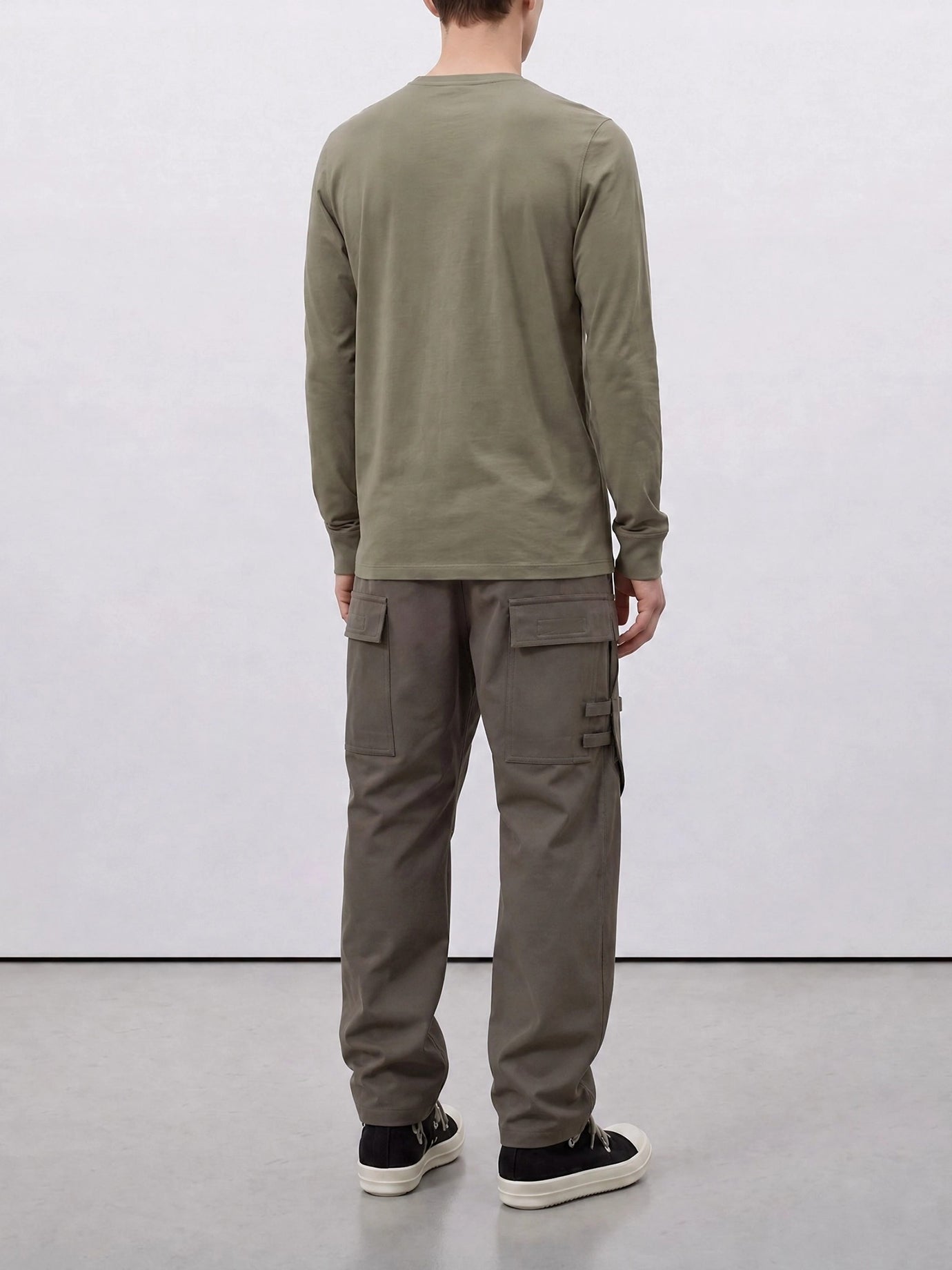 Crewneck t-shirts Solid colour  Grey - Rick Owens Men | PDP | VIETTI Online Store | thumbnail_3