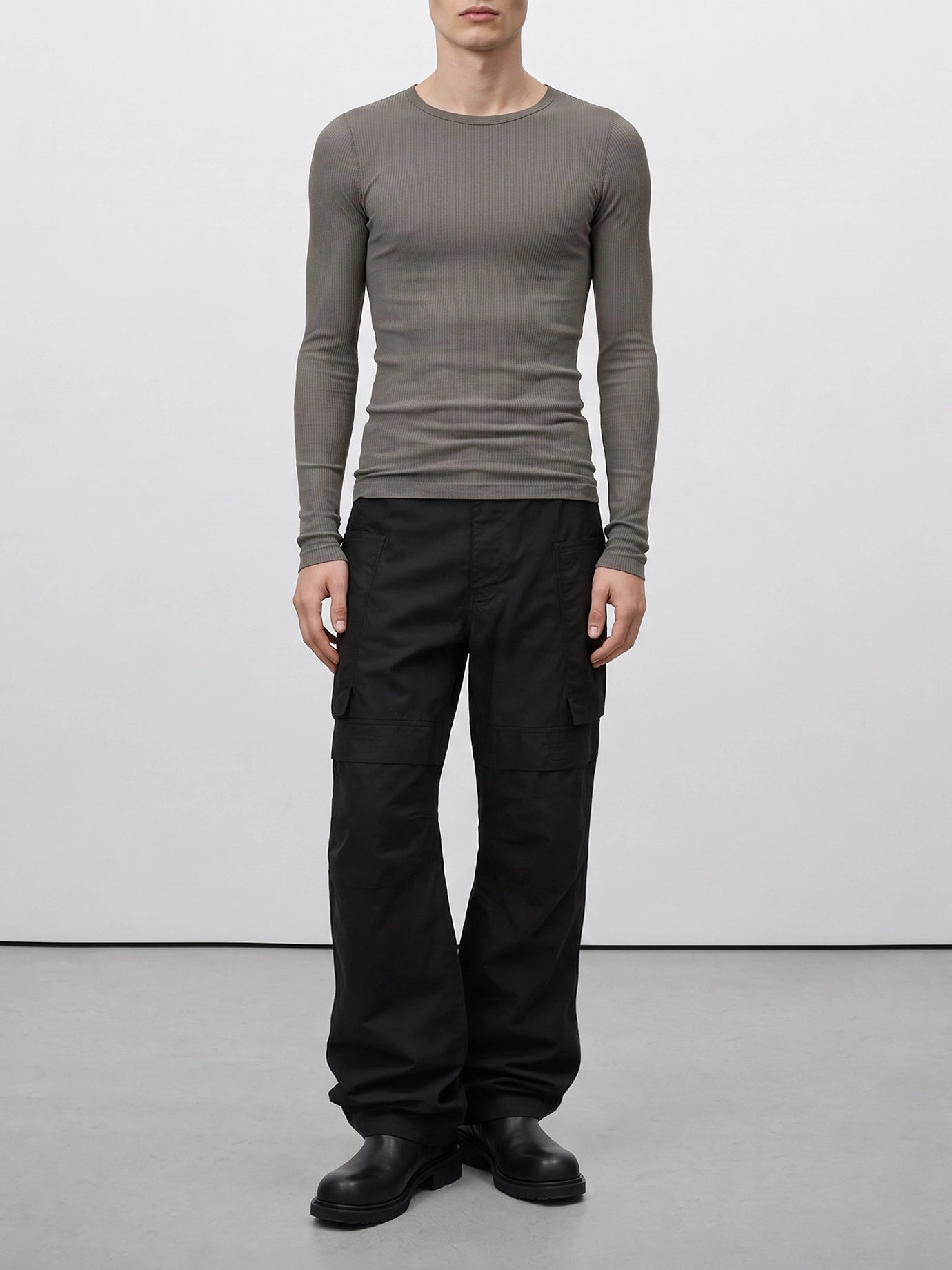 Cargo & parachute trousers Solid colour  Black - Rick Owens Men | PDP | VIETTI Online Store | Zoom-Modal_2
