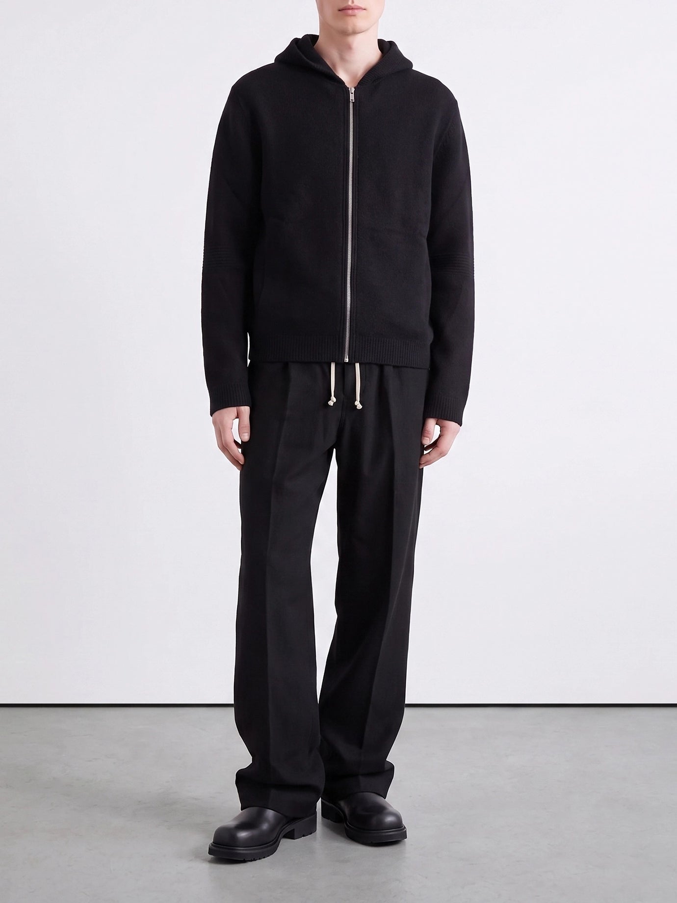Maglioni con zip Solid colour  Nero - Rick Owens Uomo | PDP | VIETTI Online Store | Zoom-Modal_2
