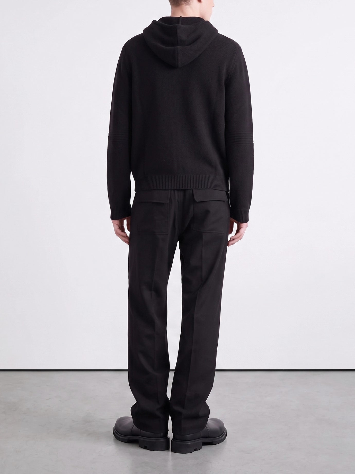 Maglioni con zip Solid colour  Nero - Rick Owens Uomo | PDP | VIETTI Online Store | thumbnail_3