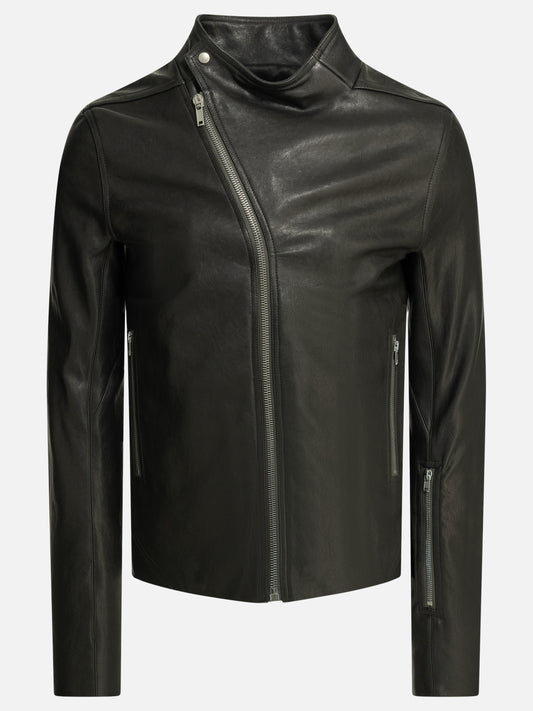 Leather jackets Solid colour  Black - Rick Owens Men | PLP | VIETTI Online Store 
