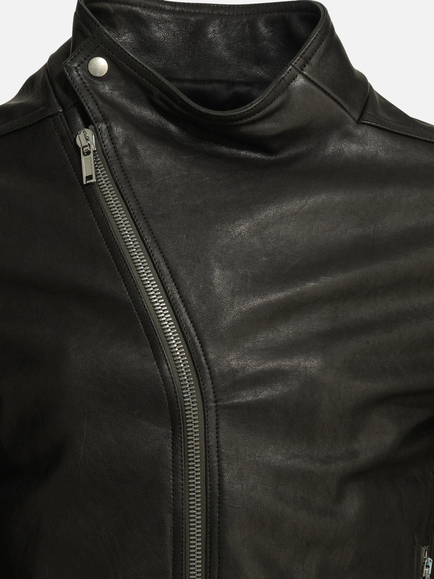 Leather jackets Solid colour  Black - Rick Owens Men | PDP | VIETTI Online Store | thumbnail_3