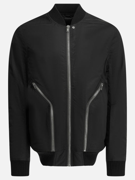Bomber Solid colour  Nero - Rick Owens Uomo | PLP | VIETTI Online Store 
