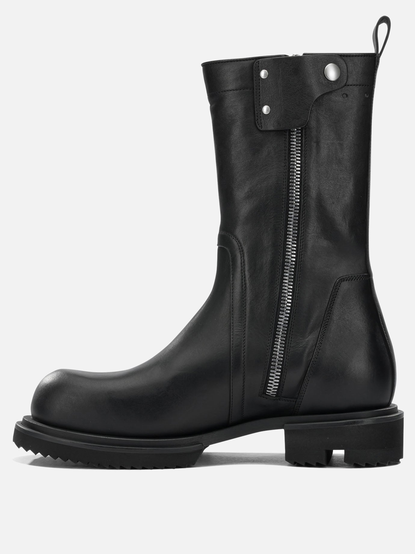 Combat boots 100% calf leather - 100% eva  Black - Rick Owens Men | PDP | VIETTI Online Store | thumbnail_3