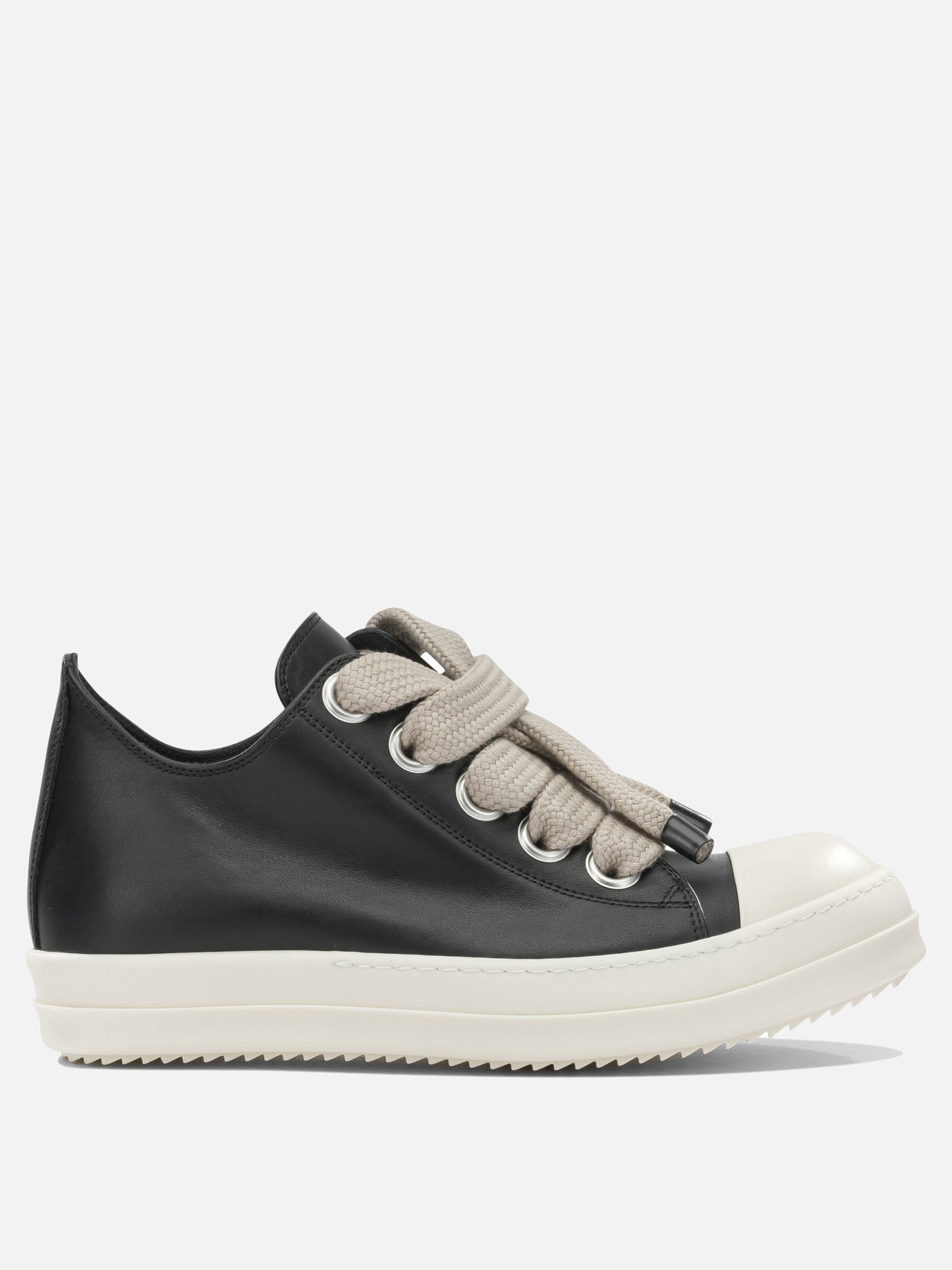 Sneaker basse 100% cow leather - 100% thermoplastic rubber  Nero - Rick Owens Uomo | PDP | VIETTI Online Store | thumbnail